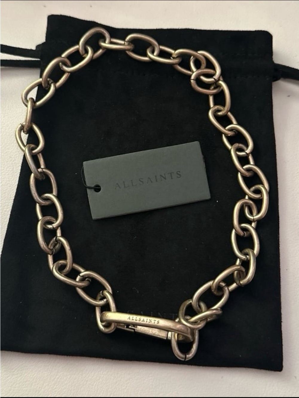 All Saints Bronze Chain-Link Necklace